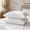 MintnGrey Assorted Pillow Cases Cotton - White