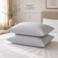 MintnGrey Assorted Pillow Cases Cotton - Light grey