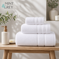 MintnGrey Luxury Cotton Towel Set - White