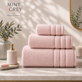 MintnGrey Luxury Cotton Towel Set - Light pink