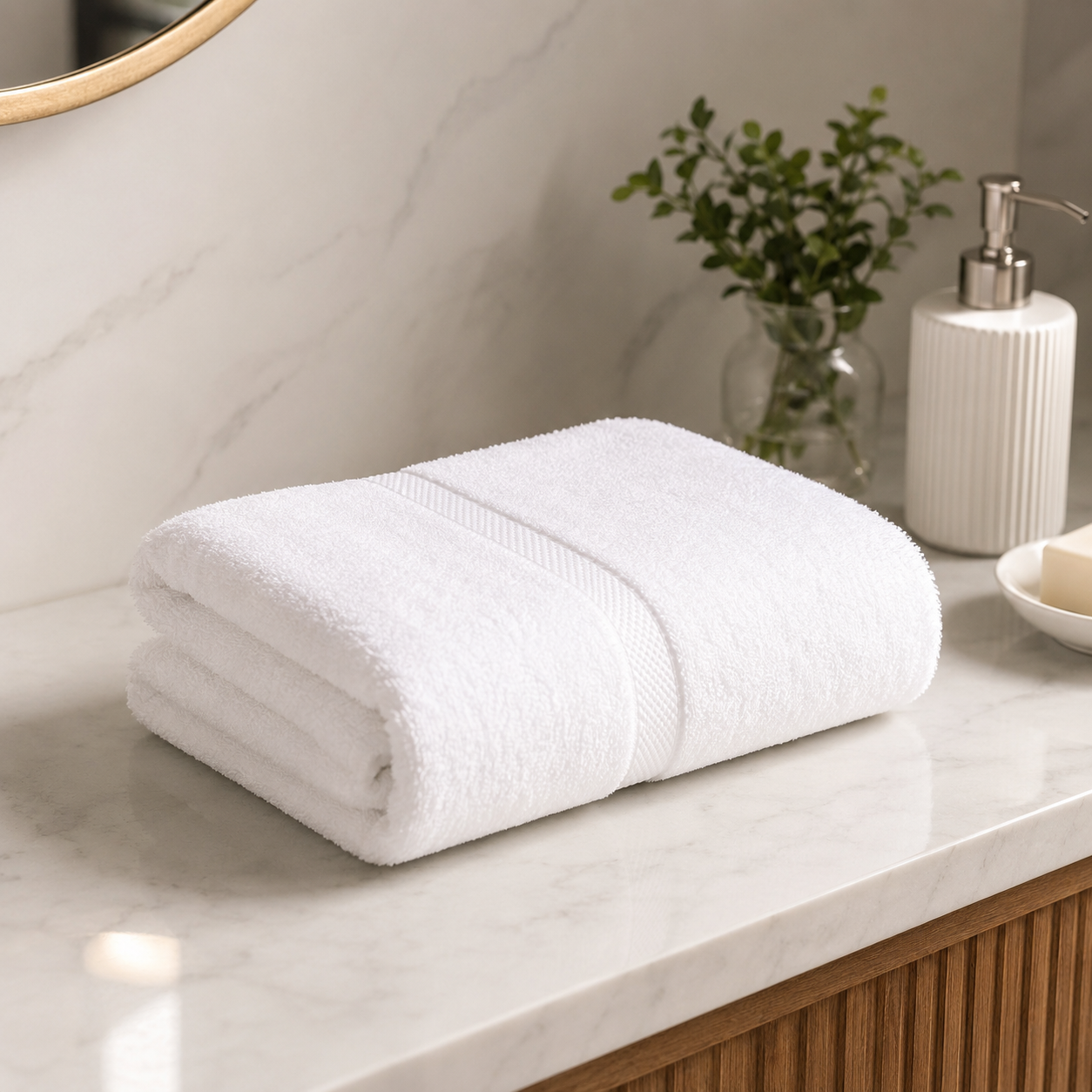MintnGrey Luxury Cotton Towel 550 GSM | White