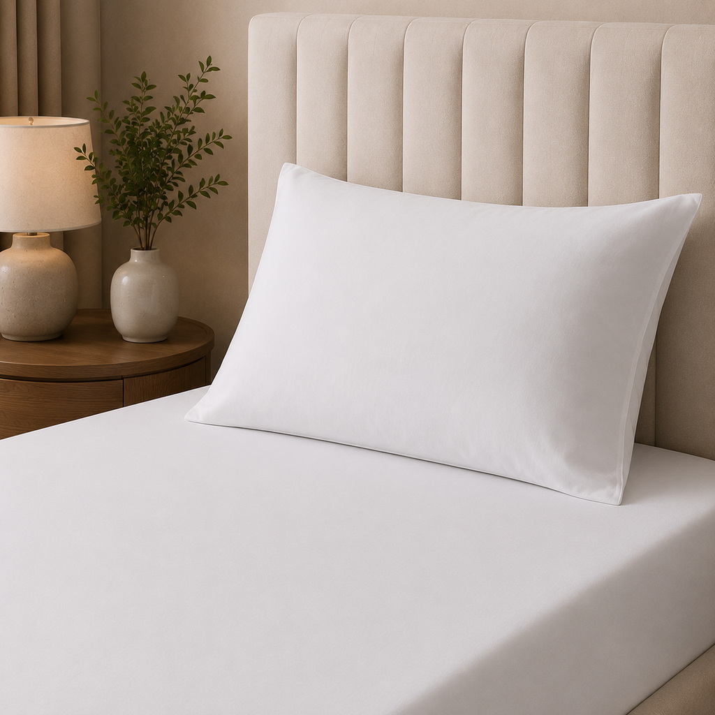 MintnGrey Luxury Cotton satin 150 Thread Count bed sheet Single - White