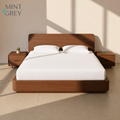 MintnGrey Luxury Self Striped Cotton 250 thread count | White