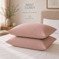 MintnGrey Assorted Pillow Cases Cotton - Dusty Pink