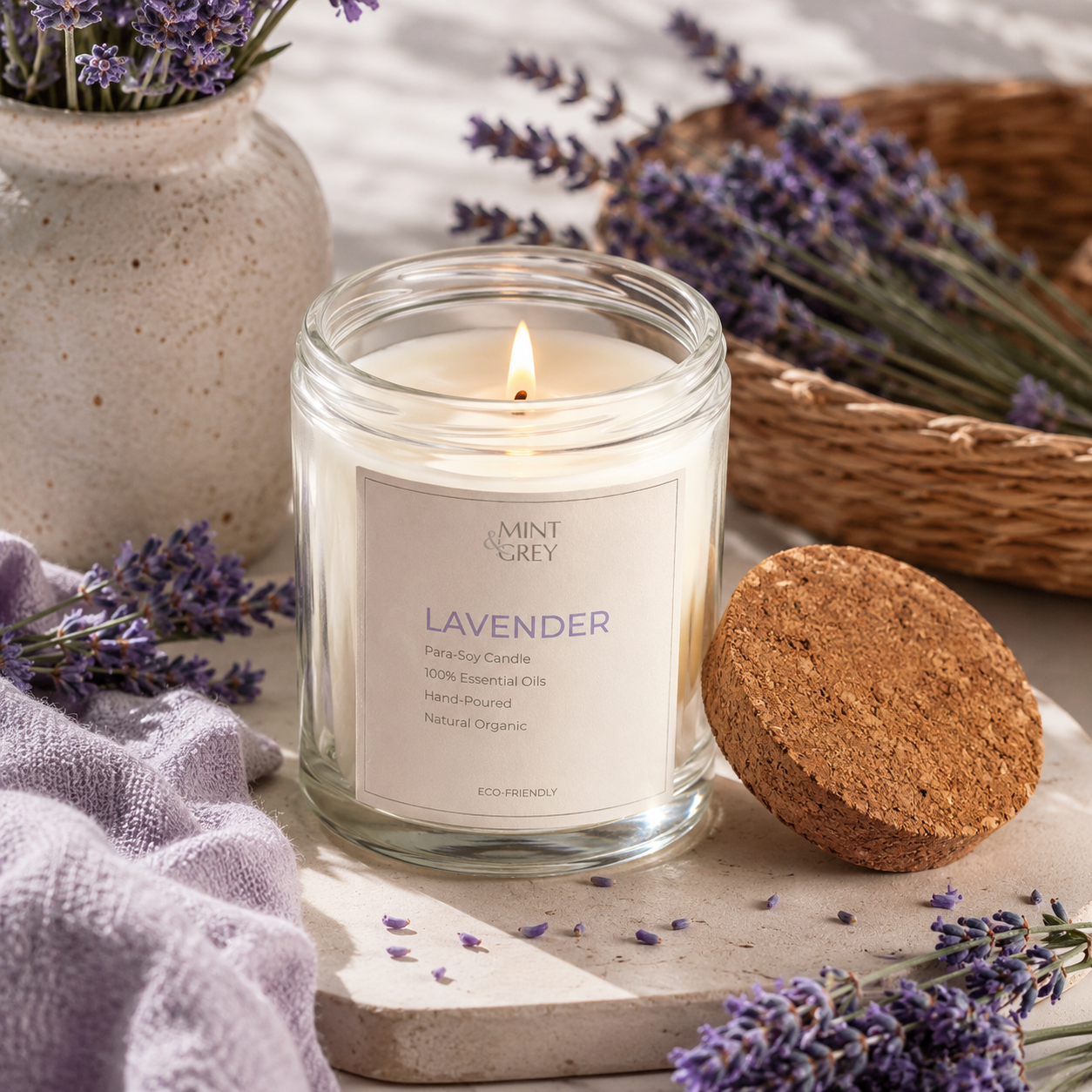 Mintngrey Scented Candle 8 oz | Lavender