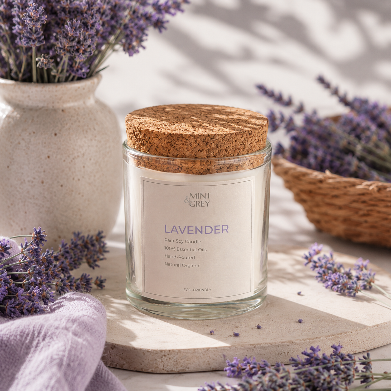 Mintngrey Scented Candle 8 oz | Lavender