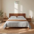 MintnGrey Microfibre Bedsheet - Light Grey